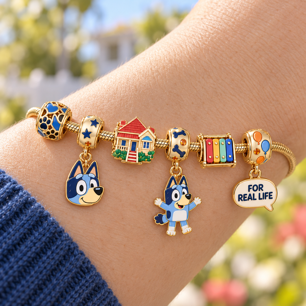 BLU Gold Charm Bracelet Set HQH