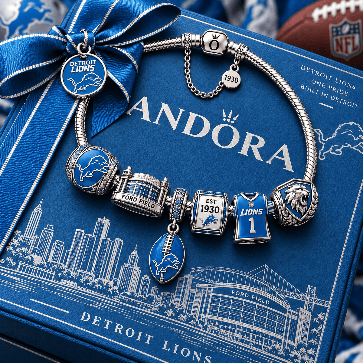 DTL Silver Charm Bracelet Set PTT