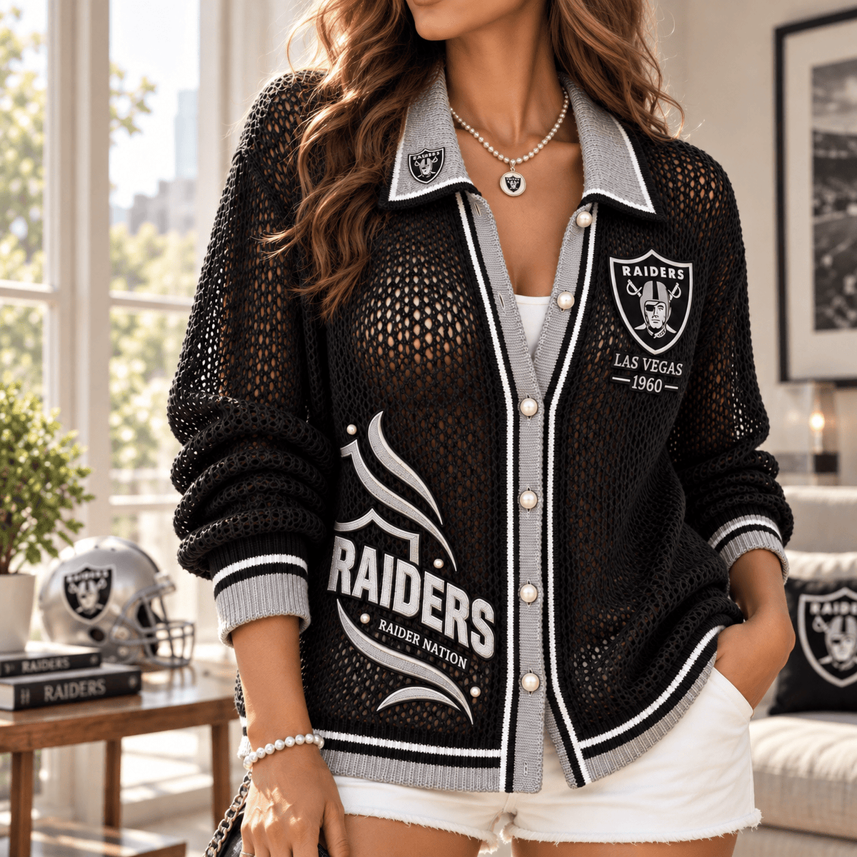 LVR Women’s Open-Knit Cardigan NTKO