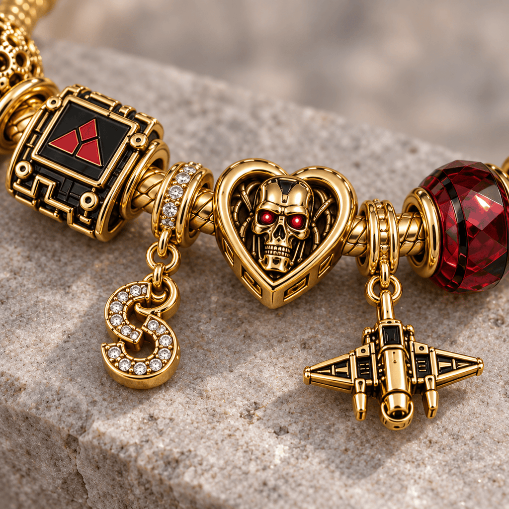 TTMT Gold Charm Bracelet Set PTKL