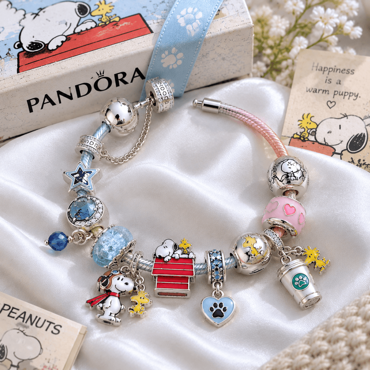 SPNY Silver Charm Bracelet Set PTKL