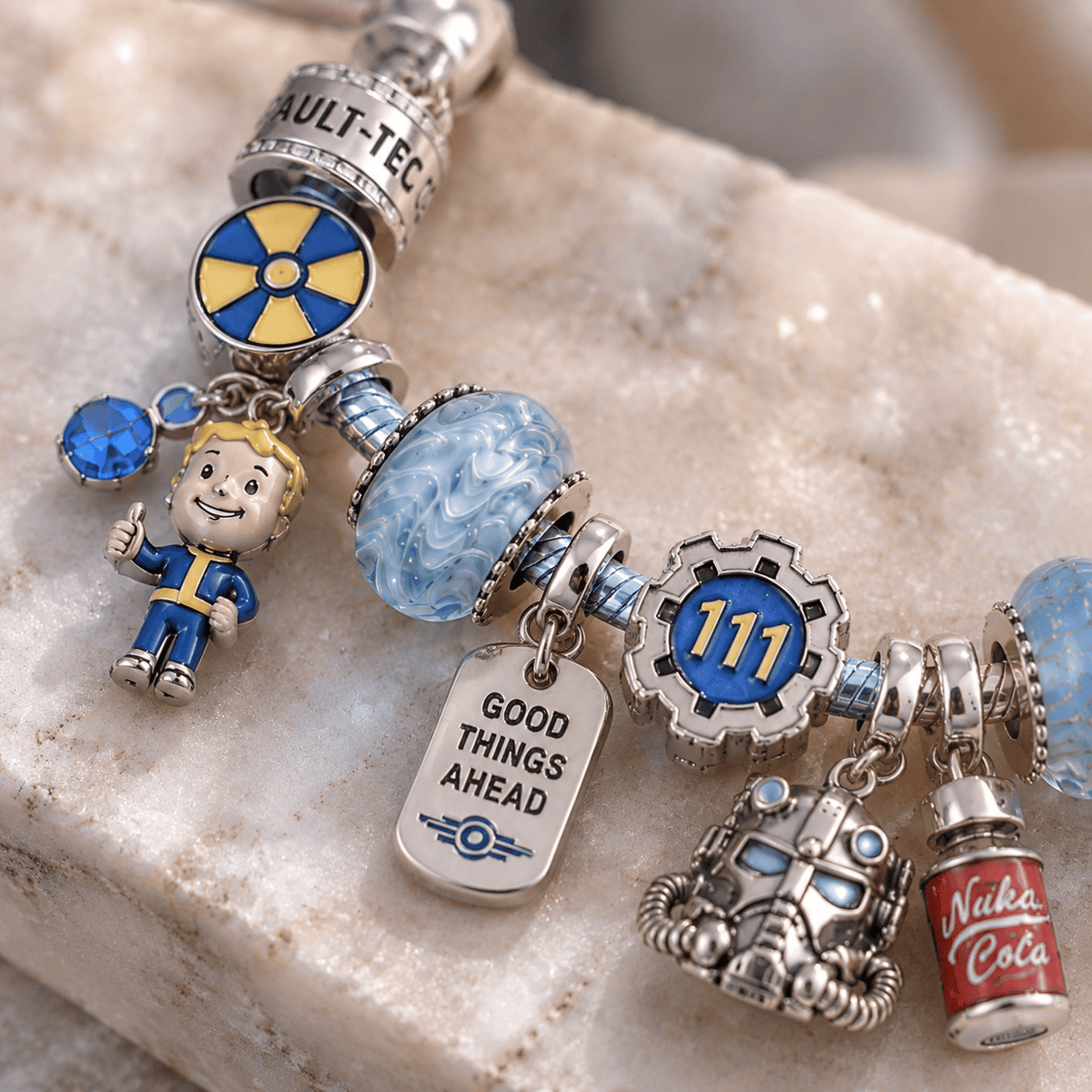 FOG Silver Charm Bracelet Set PTKL