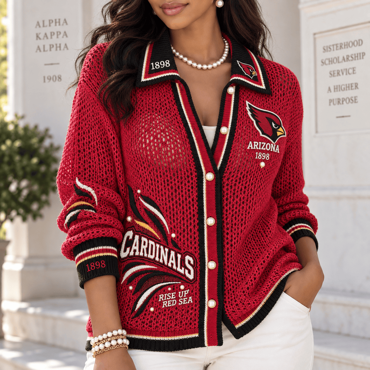 ARCD Women’s Open-Knit Cardigan NTKO