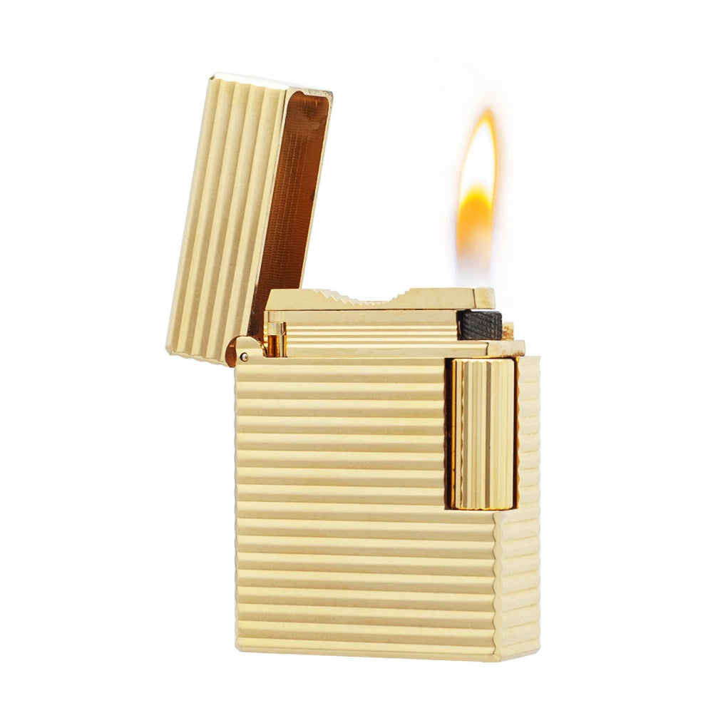brand L1 gas lighter and cigarette accessories, 1 Horizontal Line Square Side lighter including a set of custom accessories.