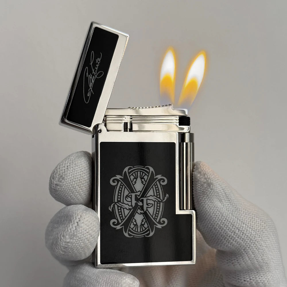 Luxury brand Lighter , custom-made lighter, lacquered finish, loud ignition sound, Smoking Accessory  includes replacement parts