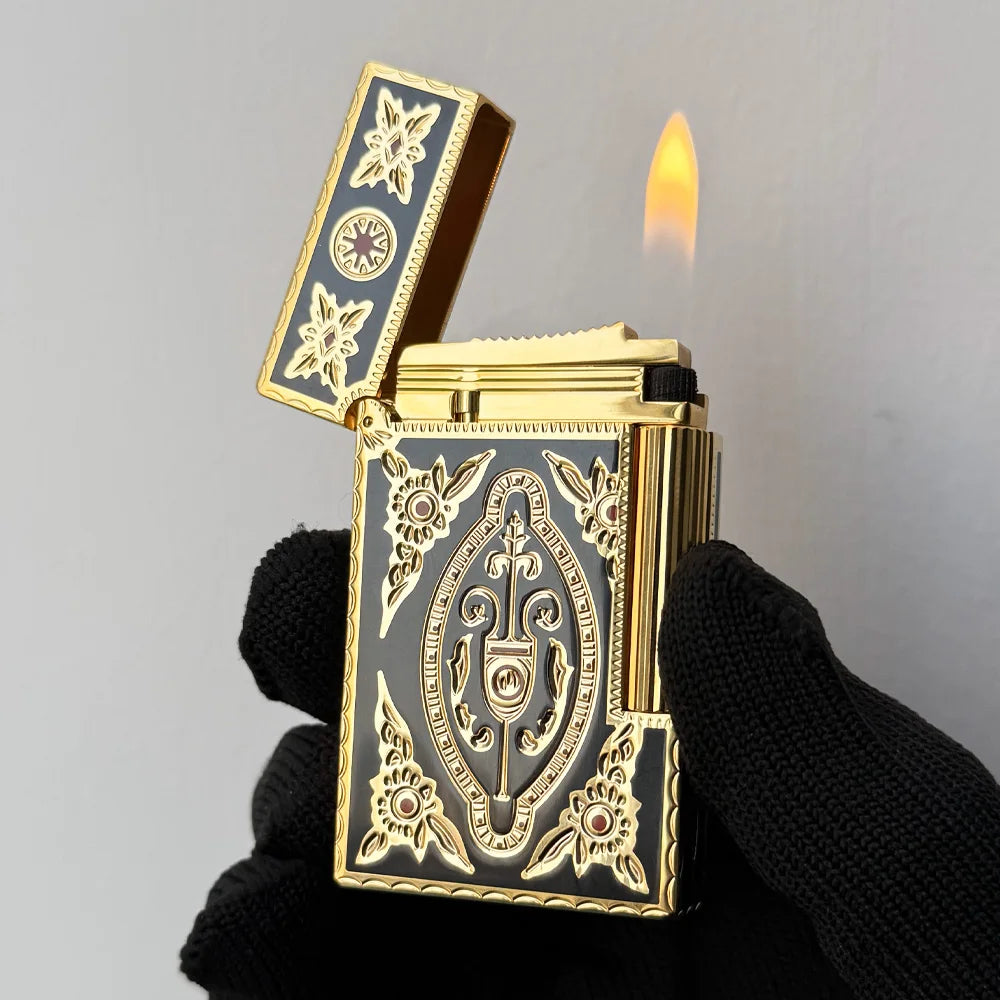 Luxury brand lighters, cigarette accessories, enamel craftsmanship, men's gifts, Enamel palace style