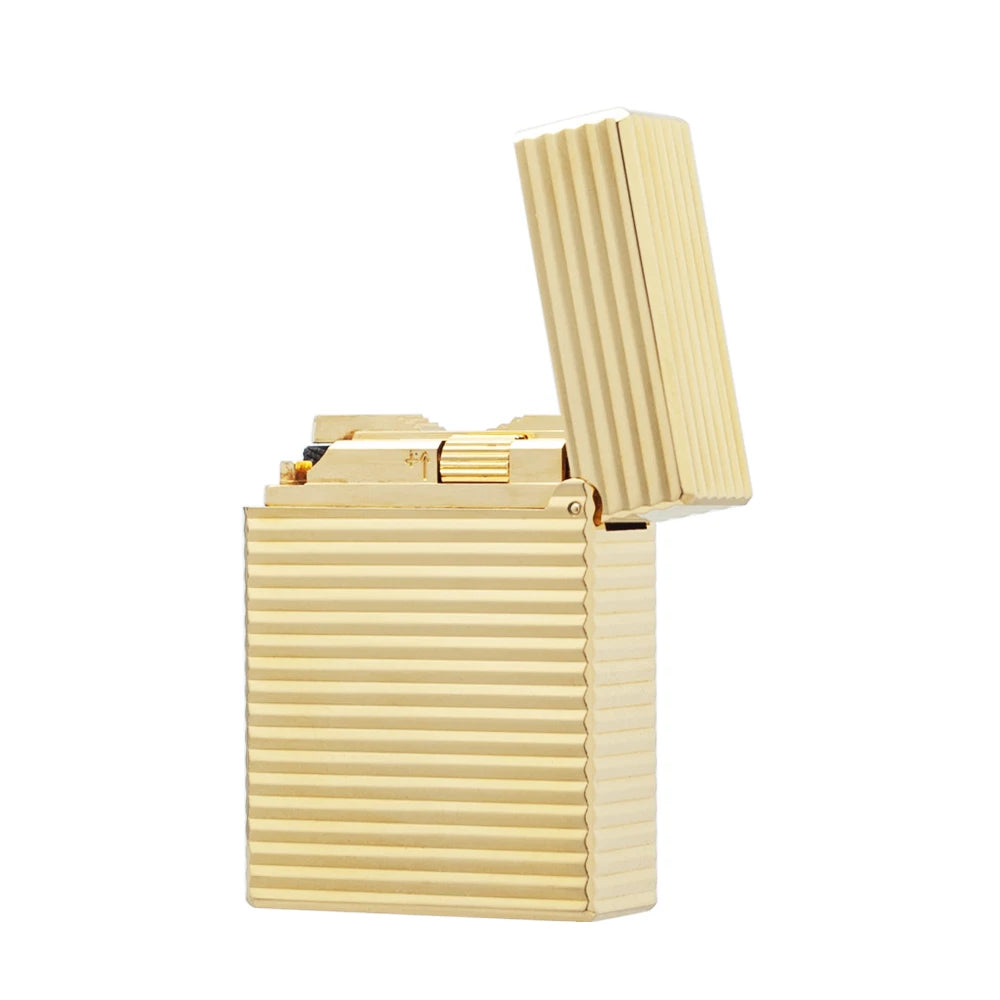 brand L1 gas lighter and cigarette accessories, 1 Horizontal Line Square Side lighter including a set of custom accessories.