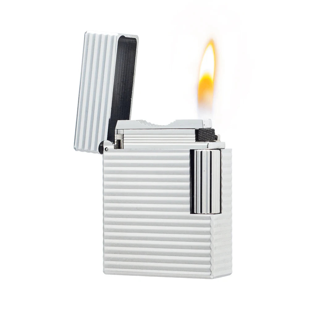 brand L1 gas lighter and cigarette accessories, 1 Horizontal Line Square Side lighter including a set of custom accessories.